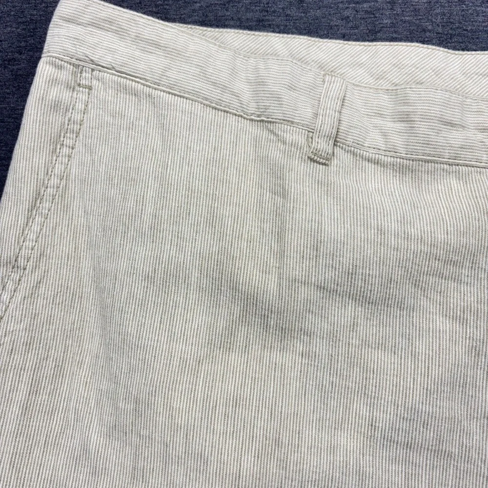Tommy Bahama Shorts Mens 44 Linen Cotton Striped Casual‎ 11in Inseam Beige Beach